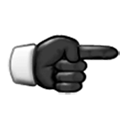 ☛ Emoji Indicador de dirección hacia la derecha (pintado) en Samsung One UI 3.1.1.