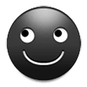 ☻ Emoji Carita de color negro sonriente en Samsung One UI 3.1.1.