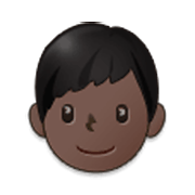 👦🏿 Emoji Niño: Tono De Piel Oscuro en Samsung One UI 3.1.1.
