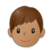 Emoji 👦🏽 Bambino: Carnagione Olivastra su Samsung One UI 3.1.1.