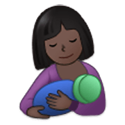🤱🏿 Emoji Lactancia Materna: Tono De Piel Oscuro en Samsung One UI 3.1.1.