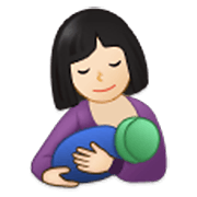 🤱🏻 Emoji Lactancia Materna: Tono De Piel Claro en Samsung One UI 3.1.1.