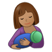 🤱🏽 Emoji Lactancia Materna: Tono De Piel Medio en Samsung One UI 3.1.1.