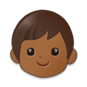 Emoji 🧒🏾 Bimbo: Carnagione Abbastanza Scura su Samsung One UI 3.1.1.