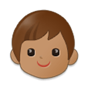 Émoji 🧒🏽 Enfant : Peau Légèrement Mate sur Samsung One UI 3.1.1.
