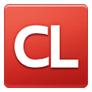🆑 Emoji Großbuchstaben CL in rotem Quadrat Samsung One UI 3.1.1.