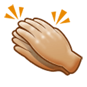 👏🏼 Emoji klatschende Hände: mittelhelle Hautfarbe Samsung One UI 3.1.1.