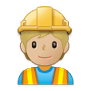 👷🏼 Emoji Trabalhador De Construção Civil: Pele Morena Clara na Samsung One UI 3.1.1.
