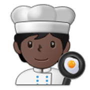 Emoji 🧑🏿‍🍳 Persona Che Cucina: Carnagione Scura su Samsung One UI 3.1.1.
