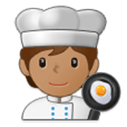 Emoji 🧑🏽‍🍳 Persona Che Cucina: Carnagione Olivastra su Samsung One UI 3.1.1.