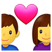 👨‍❤️‍👩 Emoji Pareja con corazón - Homem, Mulher na Samsung One UI 3.1.1.