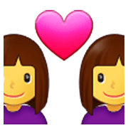 Émoji 👩‍❤️‍👩 Couple Avec Cœur : Femme Et Femme sur Samsung One UI 3.1.1.