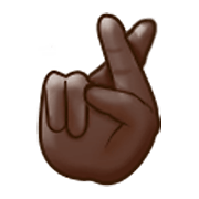 🤞🏿 Emoji Hand mit gekreuzten Fingern: dunkle Hautfarbe Samsung One UI 3.1.1.
