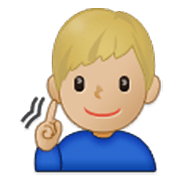🧏🏼‍♂️ Emoji Homem Surdo: Pele Morena Clara na Samsung One UI 3.1.1.