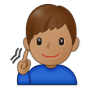 🧏🏽‍♂️ Emoji Homem Surdo: Pele Morena na Samsung One UI 3.1.1.