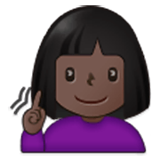 🧏🏿‍♀️ Emoji Mujer Sorda: Tono De Piel Oscuro en Samsung One UI 3.1.1.