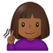 🧏🏾‍♀️ Emoji Mulher Surda: Pele Morena Escura na Samsung One UI 3.1.1.