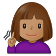 🧏🏽‍♀️ Emoji gehörlose Frau: mittlere Hautfarbe Samsung One UI 3.1.1.