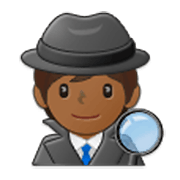 🕵🏾 Emoji Detektiv(in): mitteldunkle Hautfarbe Samsung One UI 3.1.1.