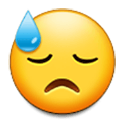 😓 Emoji bedrücktes Gesicht mit Schweiß Samsung One UI 3.1.1.
