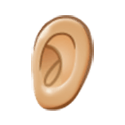 Emoji 👂🏼 Orecchio: Carnagione Abbastanza Chiara su Samsung One UI 3.1.1.