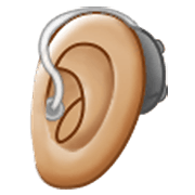 🦻🏼 Emoji Ohr mit Hörhilfe: mittelhelle Hautfarbe Samsung One UI 3.1.1.