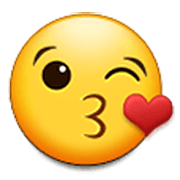 Emoji 😘 Faccina Che Manda Un Bacio su Samsung One UI 3.1.1.