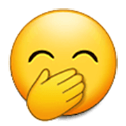 Emoji 🤭 Faccina Con Mano Sulla Bocca su Samsung One UI 3.1.1.