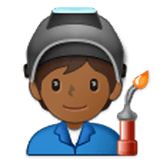 Emoji 🧑🏾‍🏭 Persona Che Lavora In Fabbrica: Carnagione Abbastanza Scura su Samsung One UI 3.1.1.
