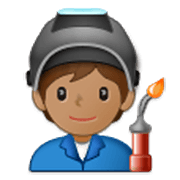 Emoji 🧑🏽‍🏭 Persona Che Lavora In Fabbrica: Carnagione Olivastra su Samsung One UI 3.1.1.