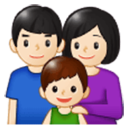 Emoji 👪🏻 Famiglia, Carnagione Chiara su Samsung One UI 3.1.1.