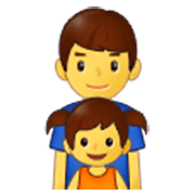 👨‍👧 Emoji Familie: Mann, Mädchen Samsung One UI 3.1.1.