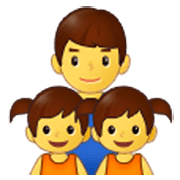 👨‍👧‍👧 Emoji Familia: Hombre, Niña, Niña en Samsung One UI 3.1.1.