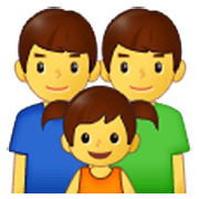 👨‍👨‍👧 Emoji Familia: Hombre, Hombre, Niña en Samsung One UI 3.1.1.