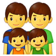 👨‍👨‍👧‍👦 Emoji Familia: Hombre, Hombre, Niña, Niño en Samsung One UI 3.1.1.