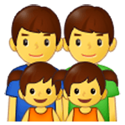 👨‍👨‍👧‍👧 Emoji Familie: Mann, Mann, Mädchen und Mädchen Samsung One UI 3.1.1.