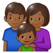 👪🏾 Emoji Familia, Tono De Piel Oscuro Medio en Samsung One UI 3.1.1.