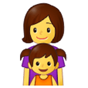 👩‍👧 Emoji Familie: Frau, Mädchen Samsung One UI 3.1.1.
