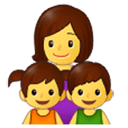 👩‍👧‍👦 Emoji Familie: Frau, Mädchen und Junge Samsung One UI 3.1.1.