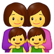 👩‍👩‍👦‍👦 Emoji Familia: Mujer, Mujer, Niño, Niño en Samsung One UI 3.1.1.