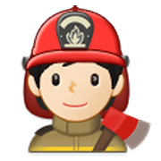🧑🏻‍🚒 Emoji Feuerwehrmann/-frau: helle Hautfarbe Samsung One UI 3.1.1.