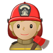 🧑🏼‍🚒 Emoji Feuerwehrmann/-frau: mittelhelle Hautfarbe Samsung One UI 3.1.1.