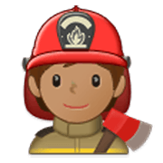 Emoji 🧑🏽‍🚒 Pompiere: Carnagione Olivastra su Samsung One UI 3.1.1.