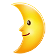 🌛 Emoji Luna De Cuarto Creciente Con Cara en Samsung One UI 3.1.1.