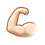 💪🏻 Emoji Bíceps Flexionado: Tono De Piel Claro en Samsung One UI 3.1.1.