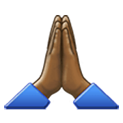 🙏🏾 Emoji Manos En Oración: Tono De Piel Oscuro Medio en Samsung One UI 3.1.1.