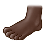 🦶🏿 Emoji Fuß: dunkle Hautfarbe Samsung One UI 3.1.1.