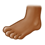 🦶🏾 Emoji Fuß: mitteldunkle Hautfarbe Samsung One UI 3.1.1.