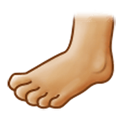 🦶🏼 Emoji Fuß: mittelhelle Hautfarbe Samsung One UI 3.1.1.