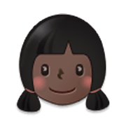 👧🏿 Emoji Niña: Tono De Piel Oscuro en Samsung One UI 3.1.1.